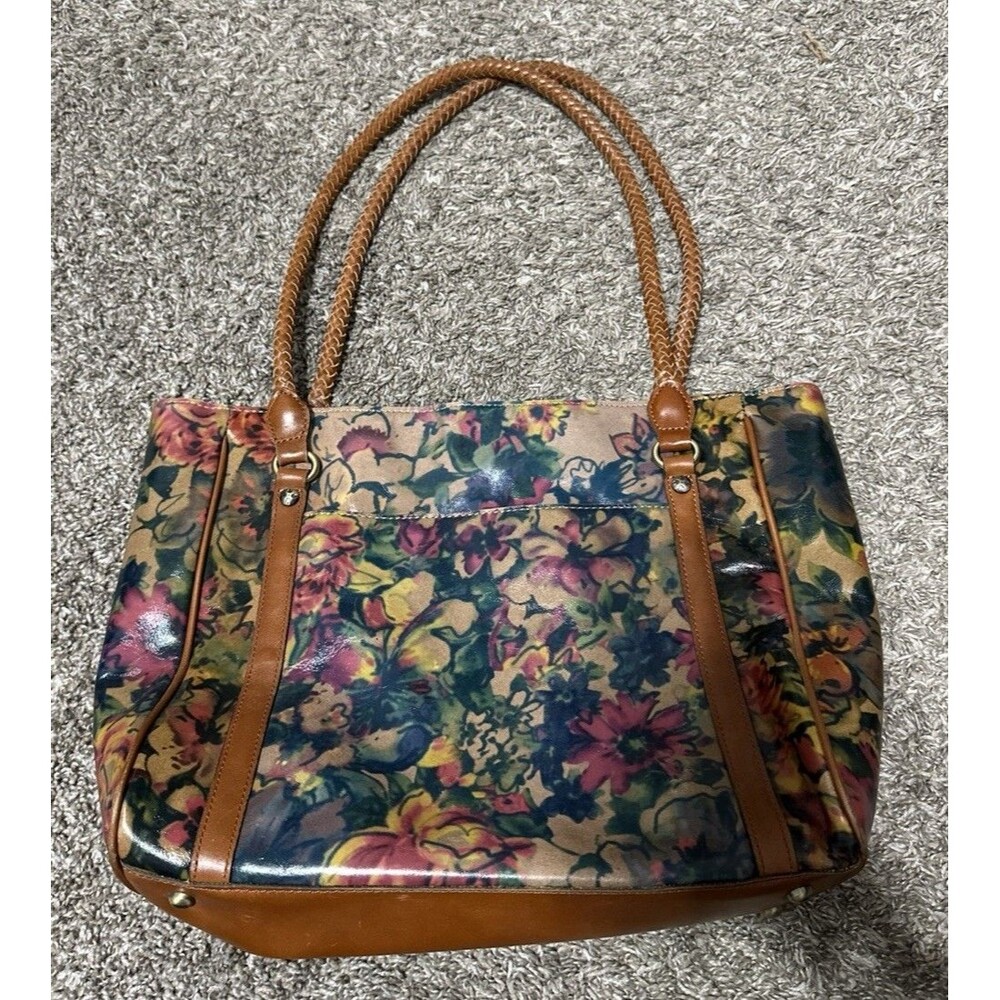 Patricia Nash Floral The Cameley leather tote and Alina in Rainforest print